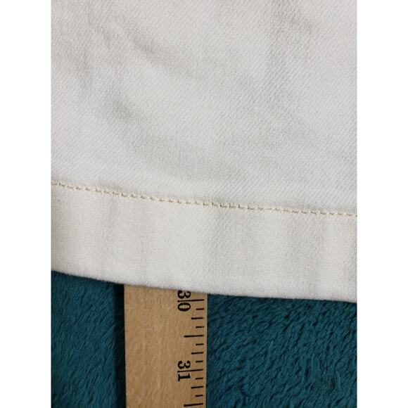 Levis Jeans Size 33 Womens White Denim Ladies Pants Boho 70s Low Rise Flared - Picture 9 of 14